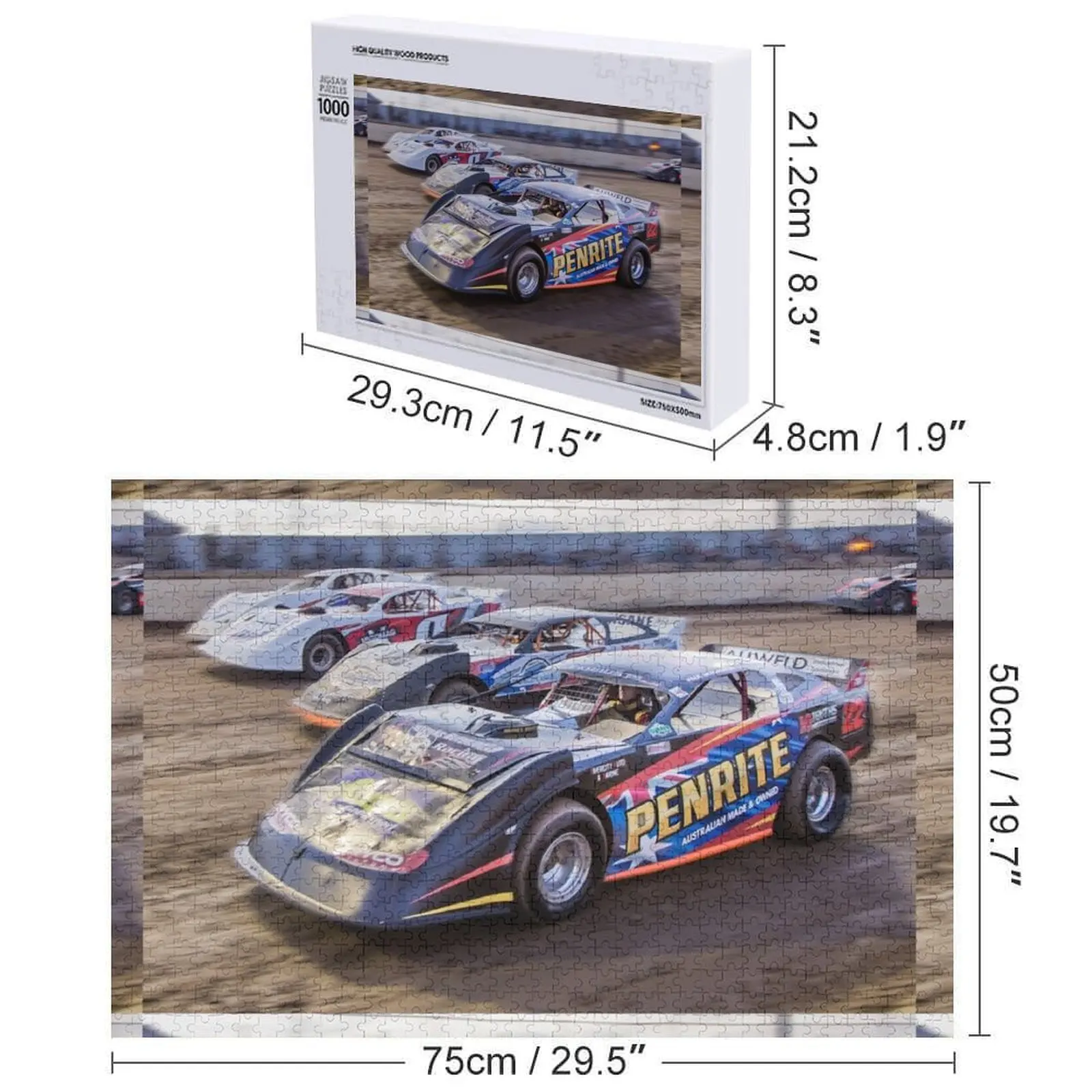 4 سباق واسع - سوبر سيدان العنوان الوطني قبل السباق، ألغاز الصور المقطوعة، حيوانات خشبية، لغز خشبي للبالغين