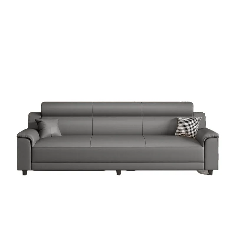 &Modular Low-Leg Pu Leather Office Sofa for Office Building