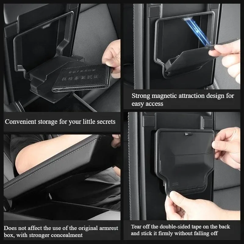 Armlehnen-Aufbewahrungsbox für Tesla Model Y YL Juniper Standard Model 3 2026 Highland Box Konsolen-Organizer Mittelkonsolen-Case – Detail 4