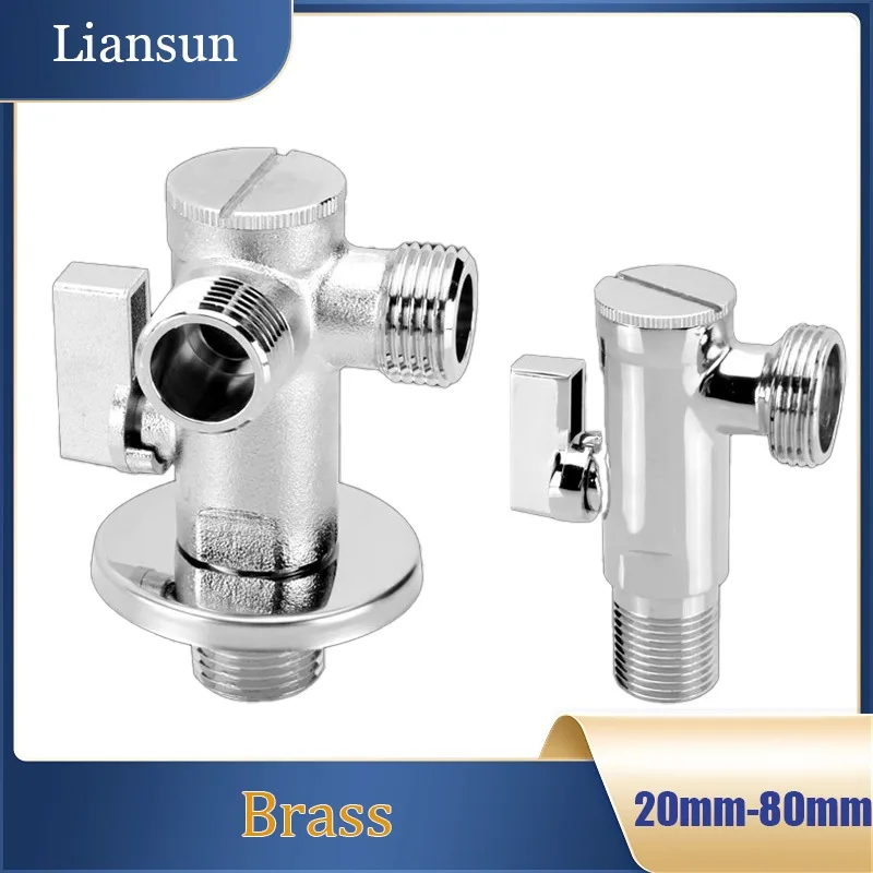 

Brass Strip Filter Angle Valve 6mm to 4mm Adapter Triangular Valve One-in Two-out Three-way Angle Valve Kitchen Bathroom Faucet