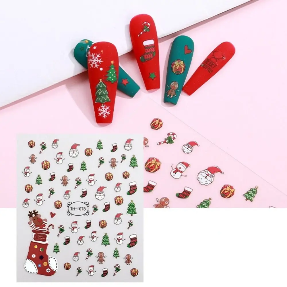 Nieuwjaar Diy Folies Nail Salon Manicuring Zelfklevende Nagel Decoratie Kerst Nagel Sticker Nail Art Sticker