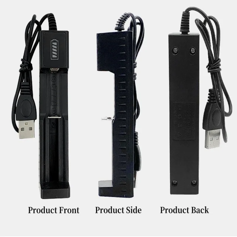 Cargador Universal para baterías recargables de iones de litio 18650 14500, adaptador de cargador USB de batería de 1 ranura, carga inteligente LED