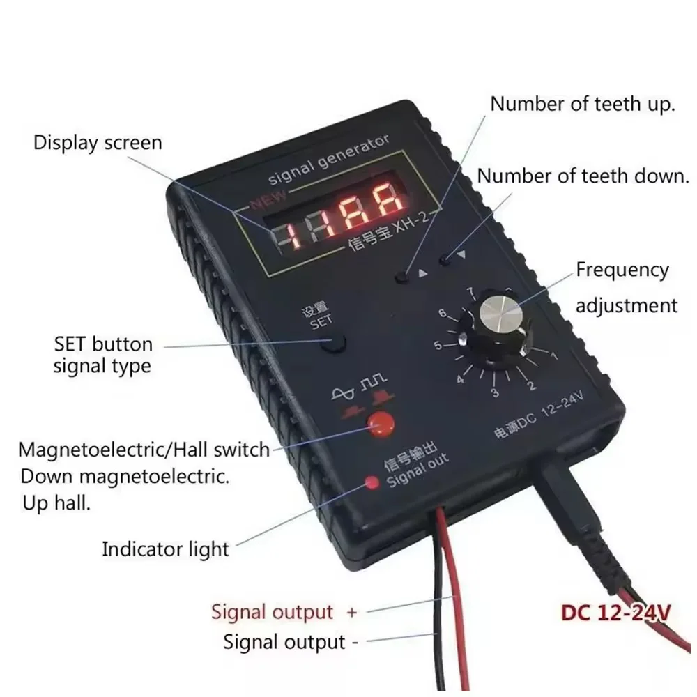 XH-2A Portable Car Repairing Tool Hall Sensor Vehicle Signal Generator Stopwatch Auto Crankshaft Position Simulator 2Hz To 8KHz