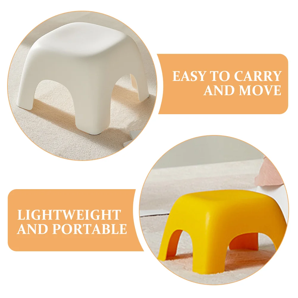 Bathroom Stool Kids Step Stackable Stools for Adults Low Change Shoes Small Office