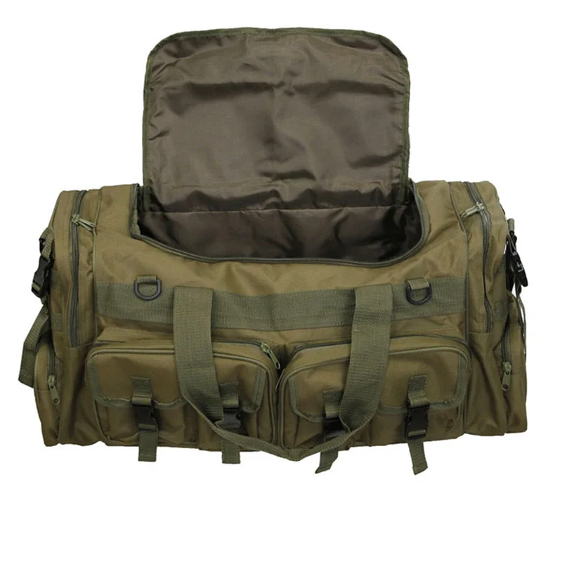 60L Tactical Bag Men\'s Travel Handbag Large Capacity Camping Bag Camo CS Outdoor Sports Simulation Training Gear Shoulder Bags
