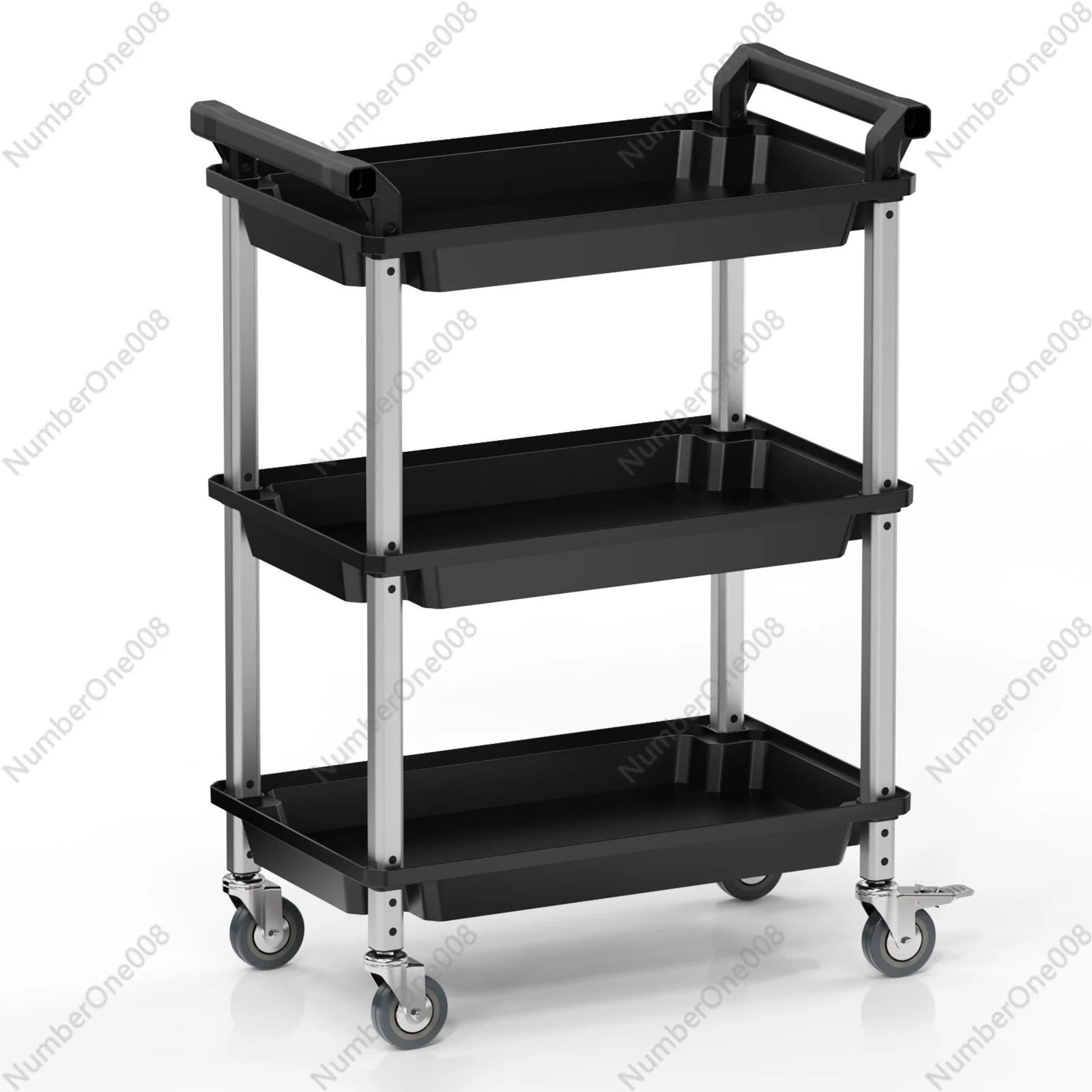 

3-Layer trolley, multi-function, mobile trolley rack floor storage multi-layer trolley