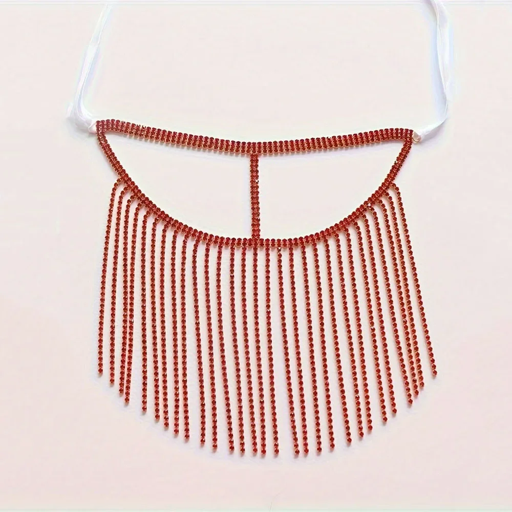 2026 Luxury Tassel Type Crystal Rhinestone Faceted Stage Performance MaskJewelry Trendy Vintage Women's Jewelry Accessories