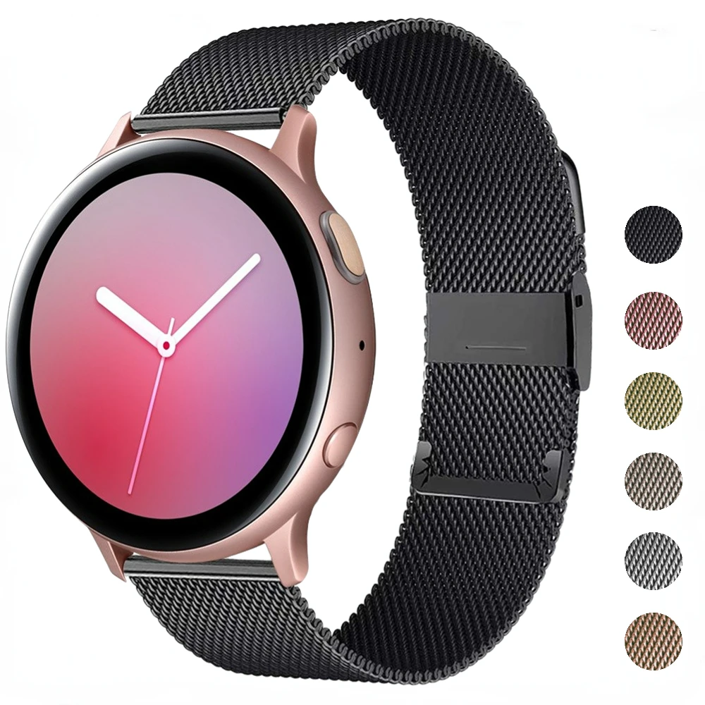 

Milanese Strap for Samsung Galaxy Watch 4/5/ 44mm 40mm/Active 2/5 Pro 45mm/4 Classic 46mm 42mm Metal Bracelet Huawei Watch 42mm