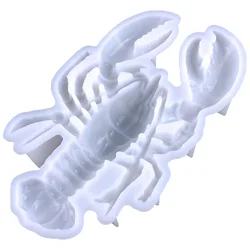 Lobster Pendant Mold DIY Craft Shape for Silicone Epoxy Lobster-shape Decor Making Silica Gel Handicraft Molds Wall Hanging