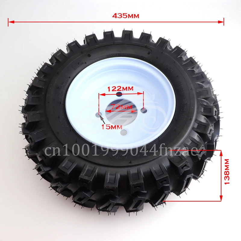 16 Inch Tubeless Wheels 16x6.50-8 Vacuum Tyre with 8 Inch Iron Hub for Snowplow Lawn Mower Farm Vehicle Tool Car Tire Parts