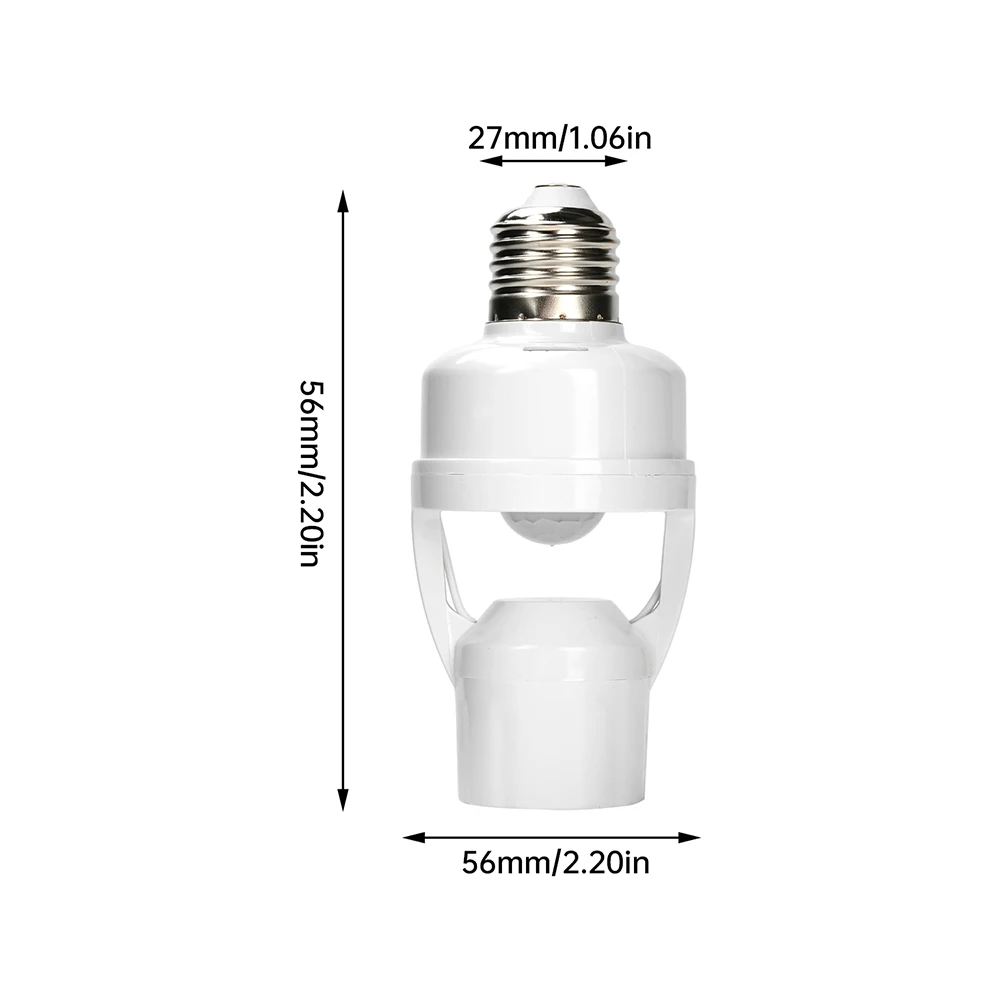 AC100-240V PIR Motion Sensor E27 Socket Converter Lamp Base Intelligent Switch Light Bulb Holder Infrared Sensor Switch