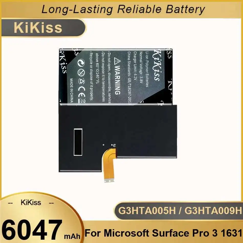 

Laptop Battery G3HTA005H G3HTA009H 6047mAh For Microsoft Surface Pro 3 1631 1577-9700 Tablet MS011301-PLP22T02