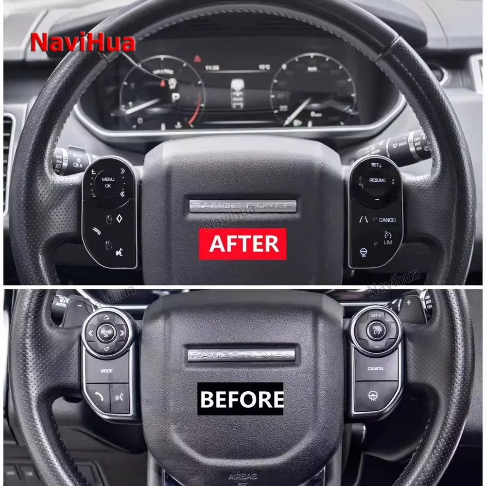 NaviHua Car LCD Steering Wheel Control Buttons For Range Rover Vogue L405 Sport L494 Land Rover Discovery 5 Automotive Upgrade