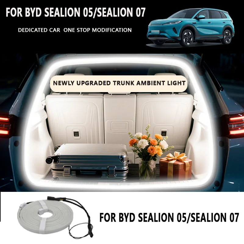 

FOR BYD SEALION 05/SEALION 07 Rear Trunk LED Light Bar Strips Trunk Interior Decorative Lamp Strip Luggage Atmosphere Light