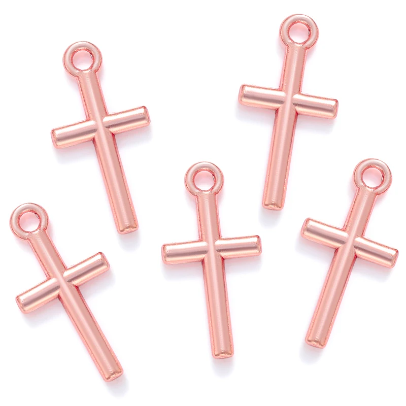 75pcs 6color cross Charm for Earring necklace Metal Pendant Fit bracelet necklace earring Jewelry making 18*9mm T56