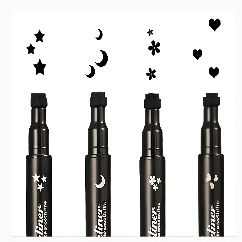 Seal double-headed Waterproof Eyeliner Non-smudged Eye Makeup Tool Star Pen Makeup Embellishment Eyeliner Pen Tattoo stamp Tool