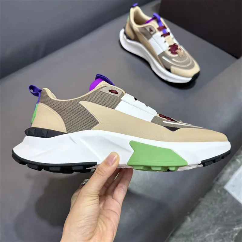 

Designer Brand Men's Shoes Leather Multicolor Stitching Sports Casual Series Fashion Wear 2024 New high quality