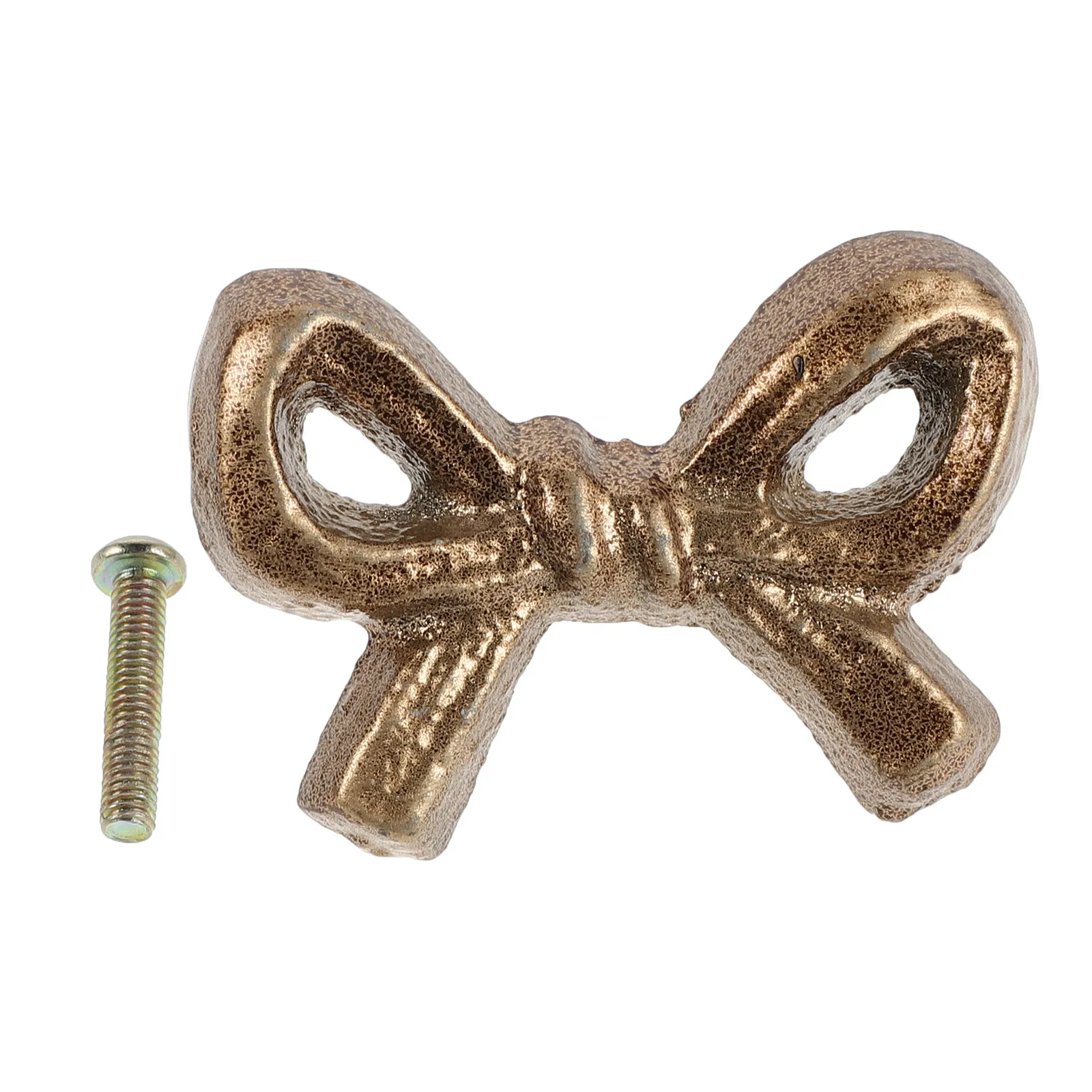 Metal Bow Drawer Pulls Bow Shaped Cabinet Handles Scratch Resistant Elegant Decorative Dresser Hardware for Room Living