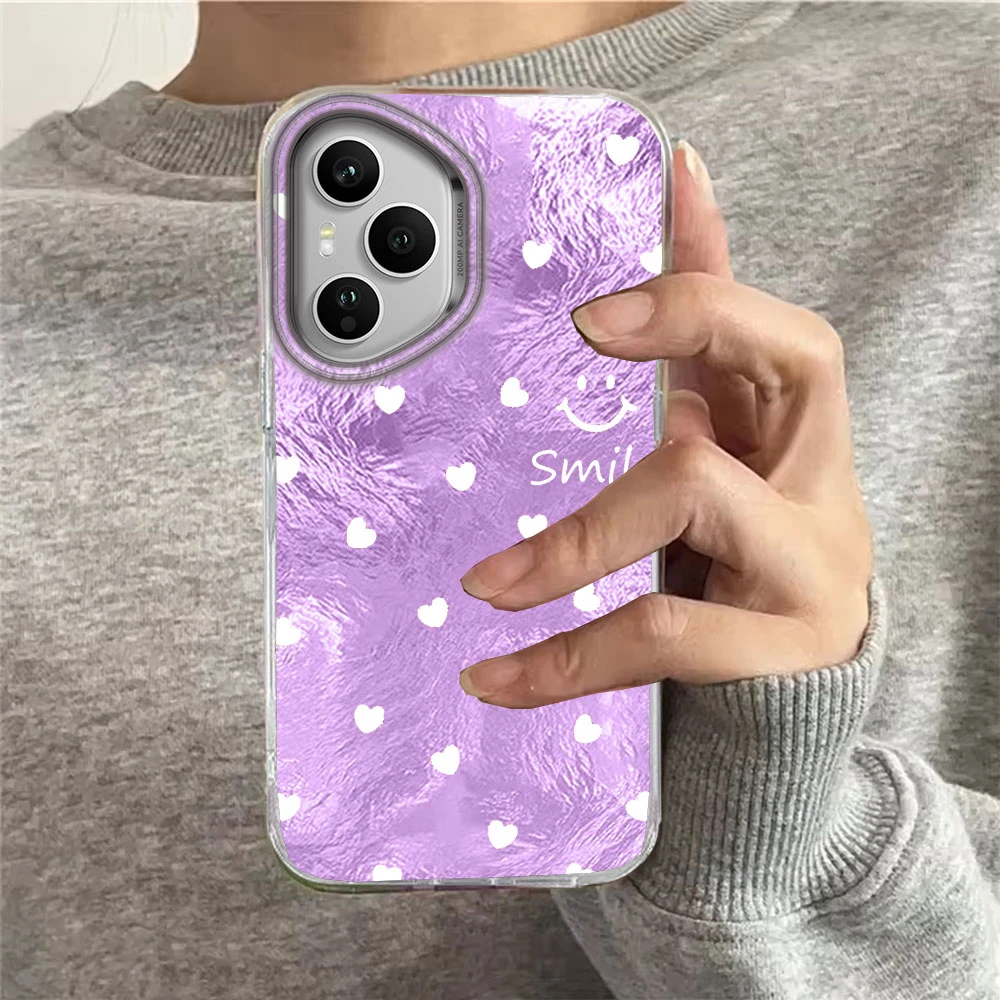 Funda de teléfono para niñas con corazón sonriente blanco para Honor 400 200 90 Smart Pro Magic7 6 5 70 Lite X9a X9c X9b X8a X8b X6c X7b X7c X6b