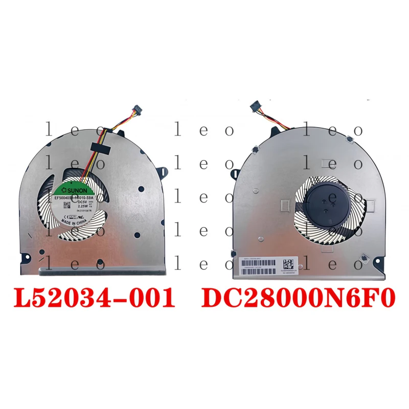 

for HP 15-DU 15-DW DY 15S-DU 15S-DR 15S-FQ TPN-C139 250 255 256 G8 G9 CPU fan L52034-001 DC28000N6F0