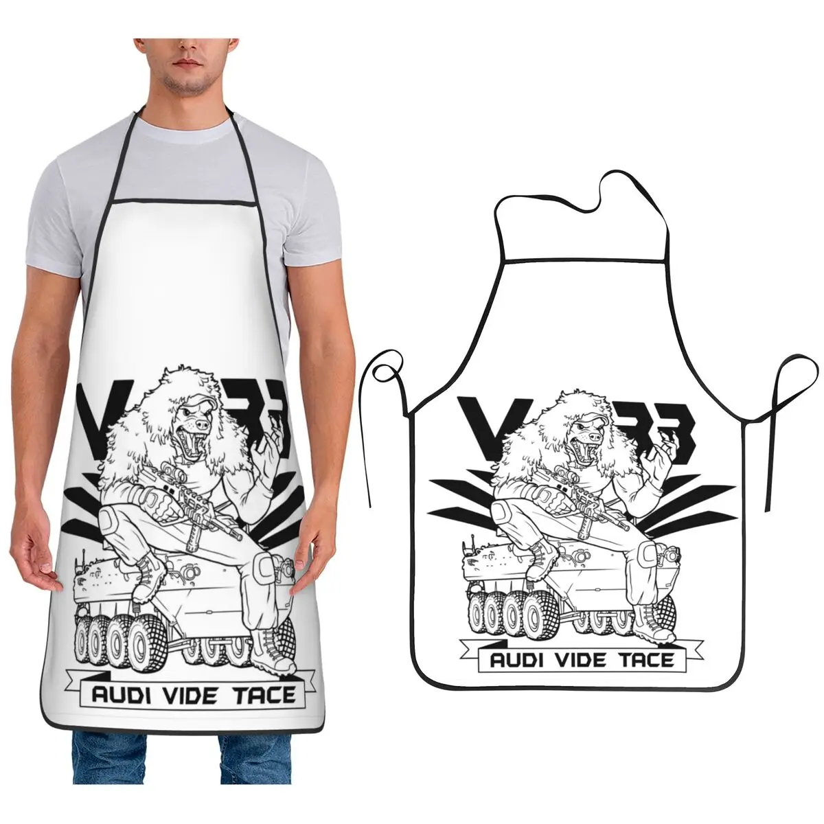 

Wolverine Troop V33 Audi Vide Tace Tactical Edition Apron Chef Cooking Cuisine Tablier Sleeveless Bib Kitchen Cleaning Pinafore