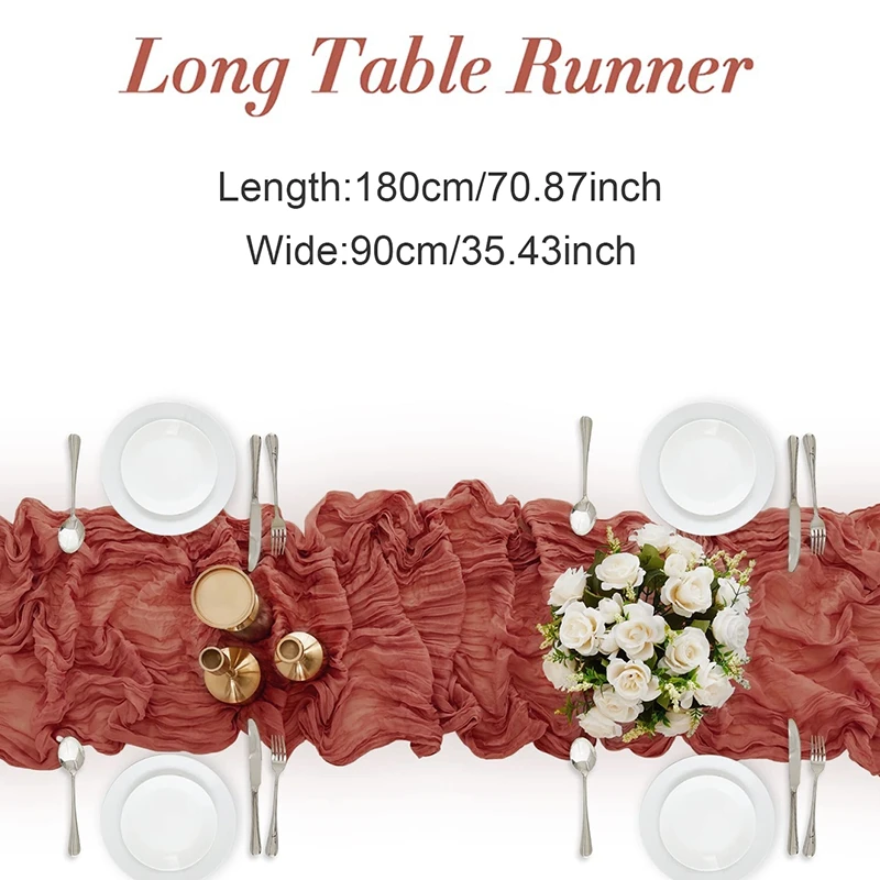 90*180cm Käsetuch Bohemian Polyester Tisch läufer, plissierte atmos phä rische Tisch läufer, Home Esstisch Zimmer Hochzeit Dekor