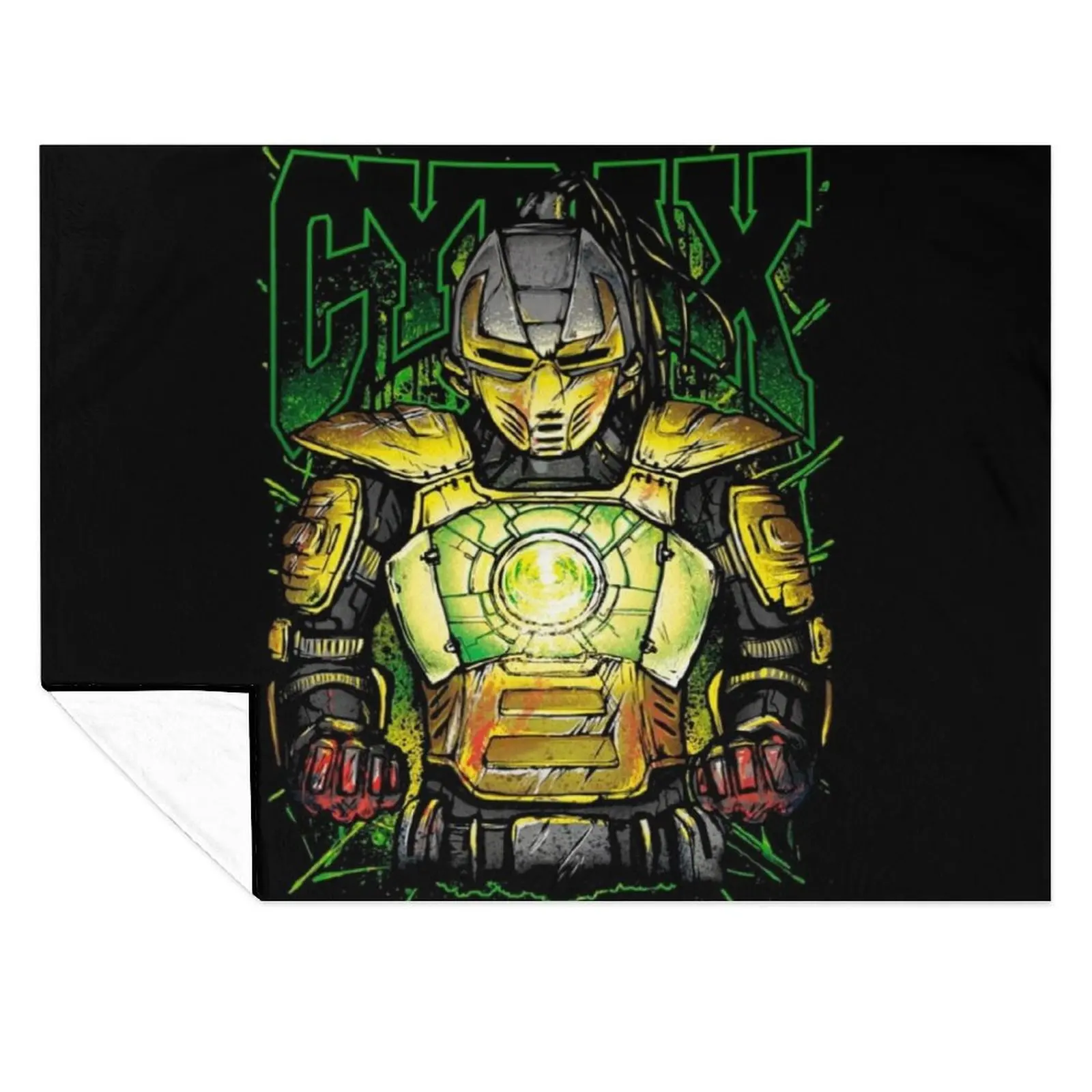

Mortal Kombat Cyrax Throw Blanket Plush Plaid on the sofa Large Blankets