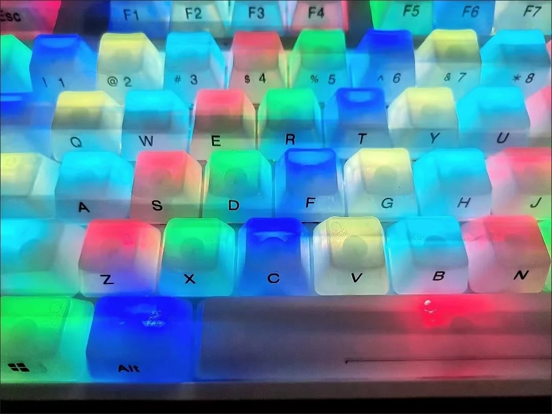 Transparante Pbt Keycaps 104 Toetsen Mechanisch Toetsenbord Oem Profiel Backlight Rgb Custom Blanco Clear Key Cap Mx Switch Met Iso