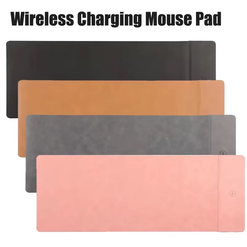 

Wireless Charging Mouse Pad Anti-Slip PU Fabric Mouse Mat Computer PC Gamer Desk Mat Large Office Gaming Mousepad Accessories