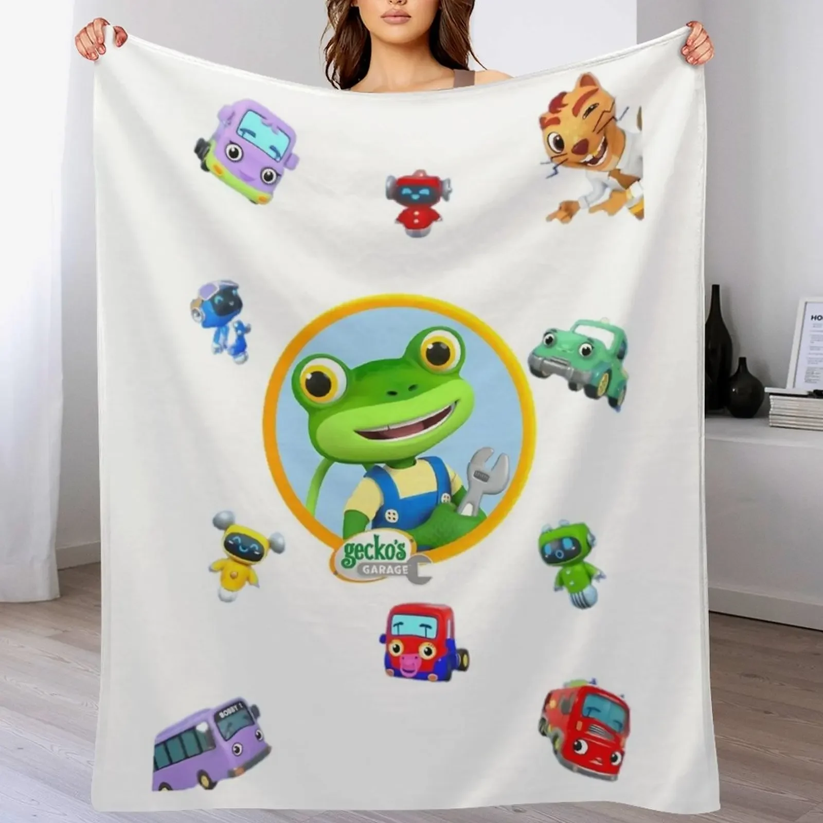 

geckos garage Throw Blanket Luxury Brand sofa bed Soft Plaid Furrys Blankets