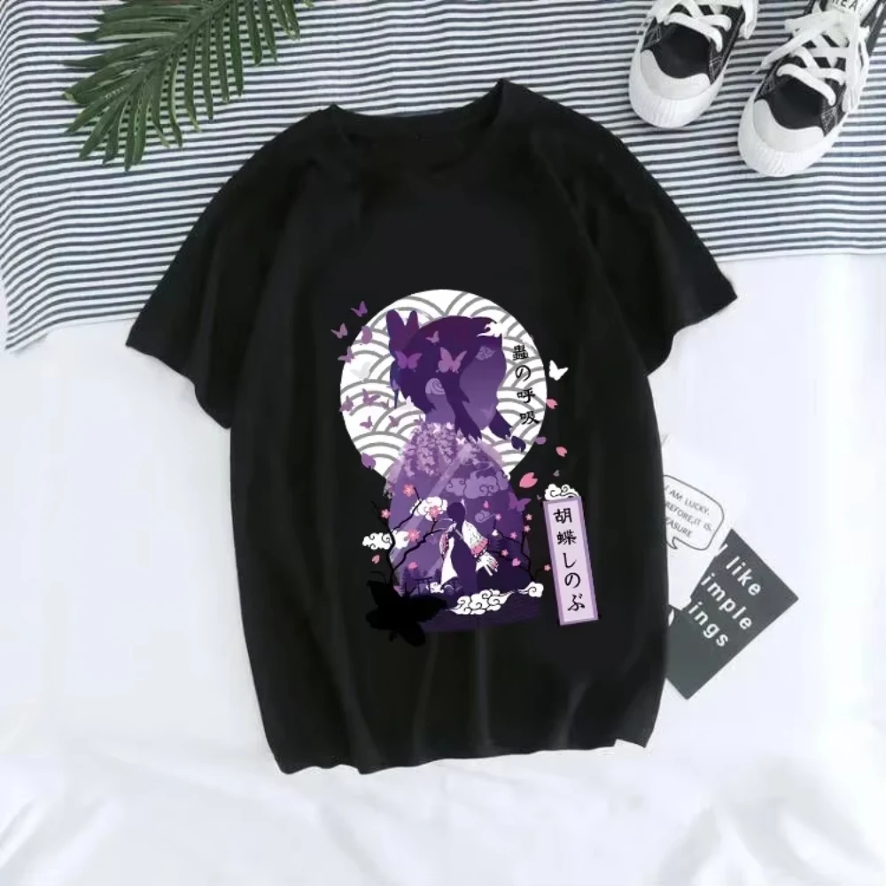 Women's T-shirt, Japanese Anime Demon Killer Women's T-shirt Kimetsu No Yaiba NezukoTanjirou Kamado Graphic Y2k Top