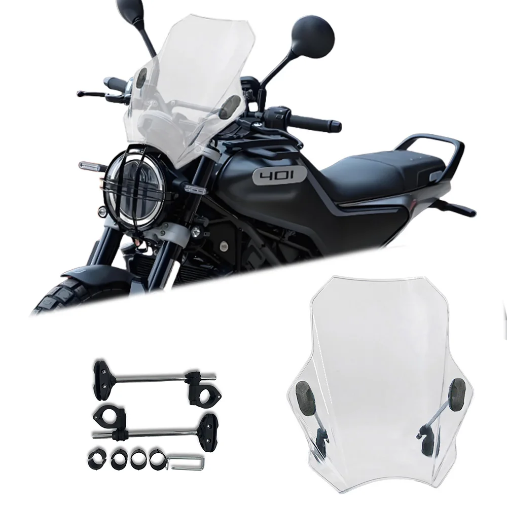 Para HUSQVARNA SVARTPILEN 401 2018-2024 motocicleta Universal ajustable parabrisas manillar tubo diámetro 22,25,28 MM