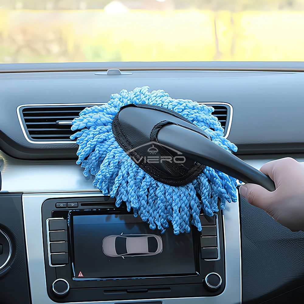 Car Dust Removal Small Duster Wipe Car Soft Brush Cleaning Mini Bristle Brush Dust Removal Nanofiber Car Interior Cleaning Mop view 4