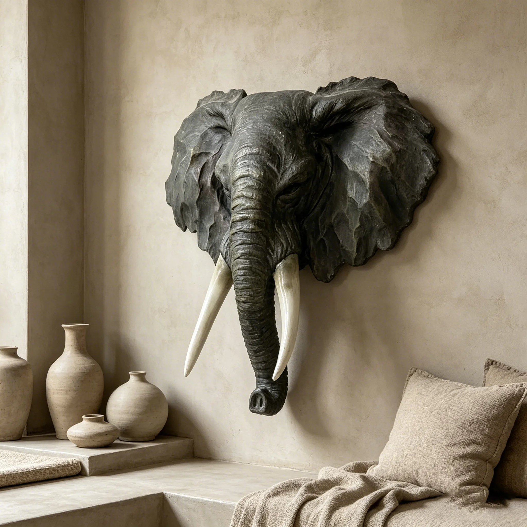 Resin Art Sculptures - Escultura de Pared de Cabeza de