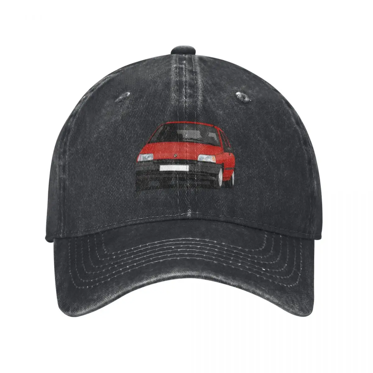 Red Clio I illustration Baseball Cap Rugby Custom Cap Mens Women's