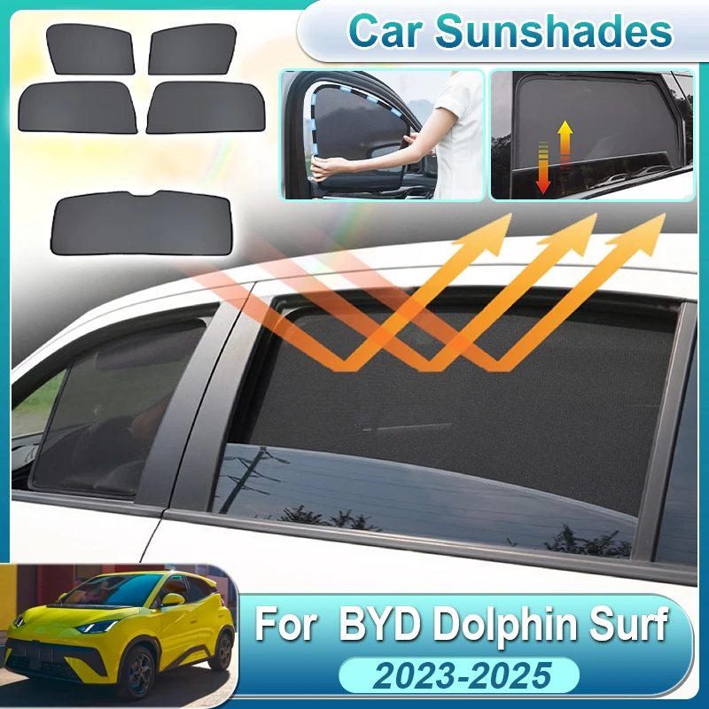 

For BYD Dolphin Surf Accessories Seagull Mini 2023-2026 Sun Visors Coverage Sunshades Windshield Privacy Curtain Car Accessorios