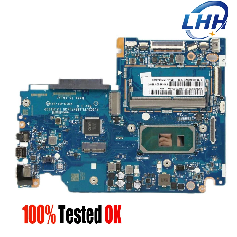 

For Lenovo C340-15IIL Laptop Motherboard LA-H103P CPU I5-1035G1 UMA RMA 4G 100% Work