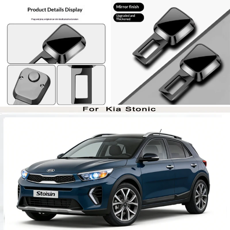 

for Kia Stonic Car Seat Belt Clip Extender Safety Seatbelt Lock Buckle Plug Thick Insert Socket Extender Safety Buckle