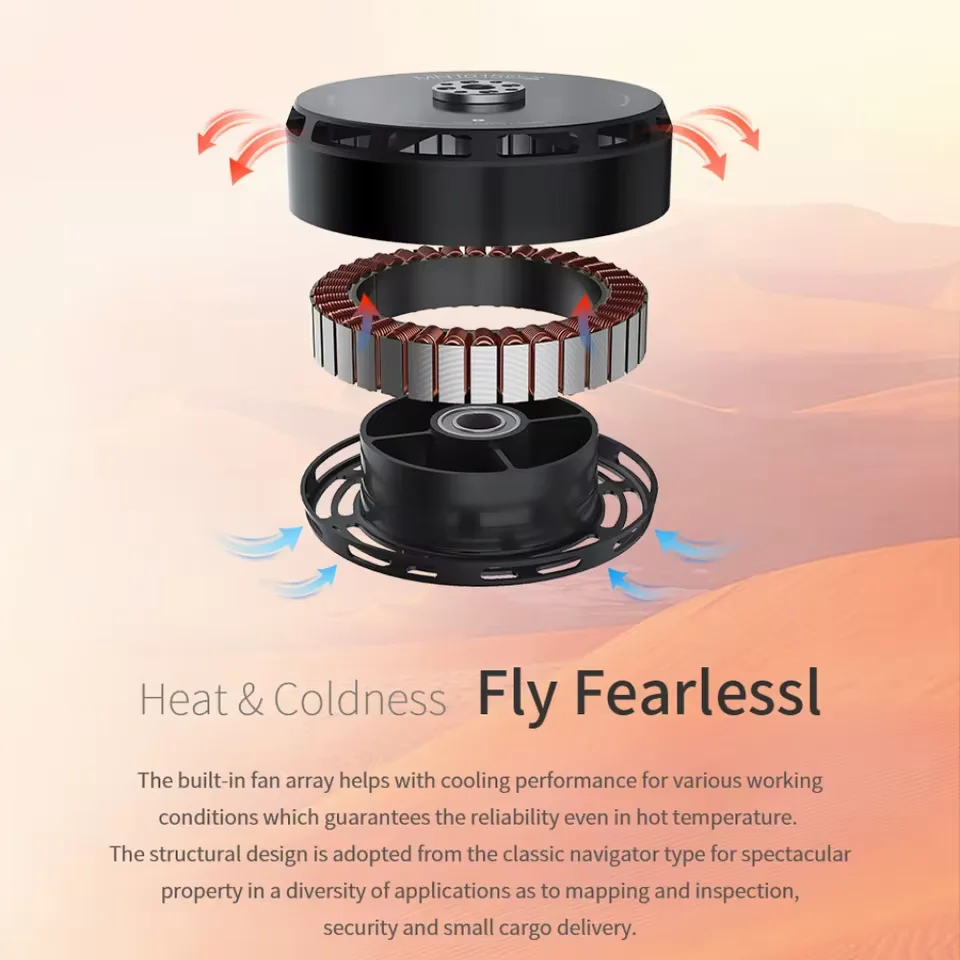 T-MOTOR MN1015 KV70 Brushless Motor Navigator Type For Heavy Load Multicoptor Drone Quadcopter Max Thrust 27.4KG