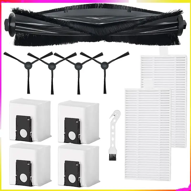 M04K For Eureka J20, For Midea W20 W20 Pro Robot Vacuum Cleaner Main Side Brush Hepa Filter Mop Cloth Dust Bags Accessories