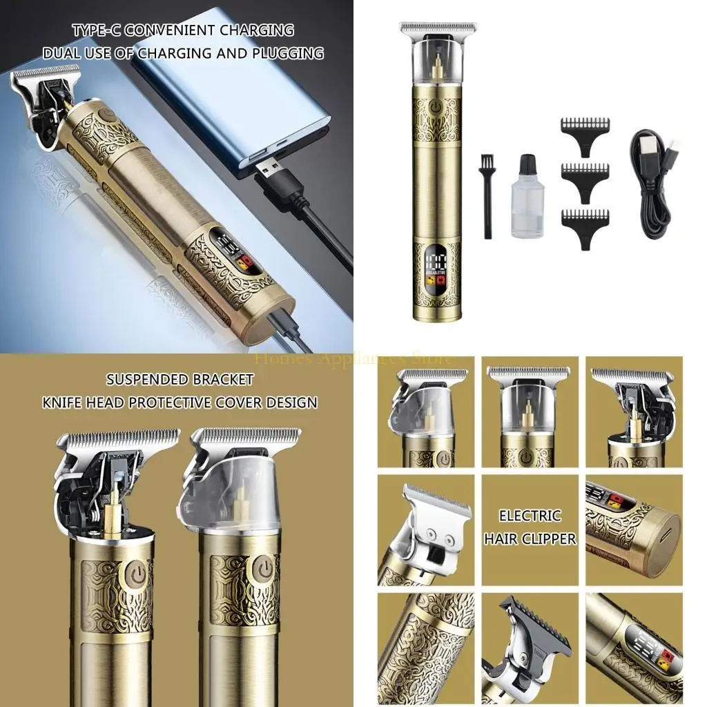 

D0AB Электрические волосы Clippers Установите электрические волосы триммер борода Триммер Профессиональный инструмент для стали.