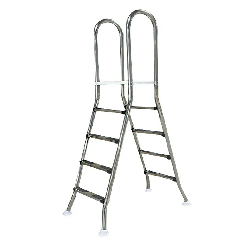 

Stainless Steel Pool Ladder With Ground Bracket Double-Sided Design Stable Build For Swimming Pool Usage Scenes Annual Hot Sale