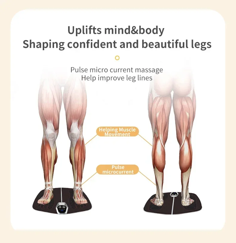 Elektrisches Fußmassagegerät, Muskelmassage, Entspannungstrainer für Massage, Fitness, Outdoor, Sport, Zuhause, Familie, Entspannung, USB-Aufladung