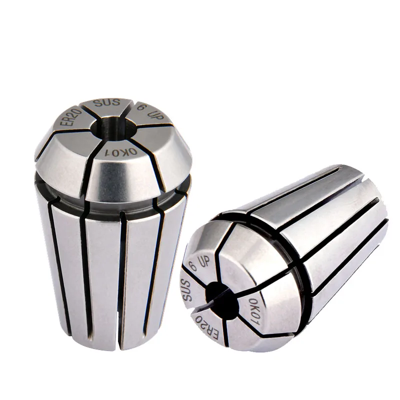 High Accuracy 0.003mm UP ER11 ER16 ER20 ER25 ER32 Stainless Steel Spring Collet Chuck Clamping Tools CNC Machine Parts
