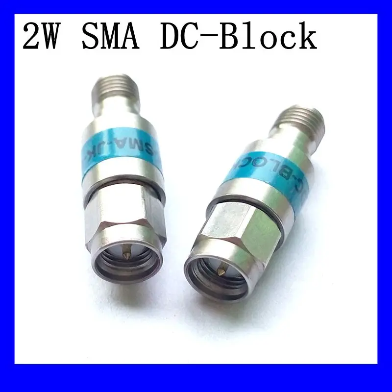 2W DC-Block SMA Male to Female DC-6.0GHz 50ohm RF Coaxial Block SWR 1.2 DC blocker Connector