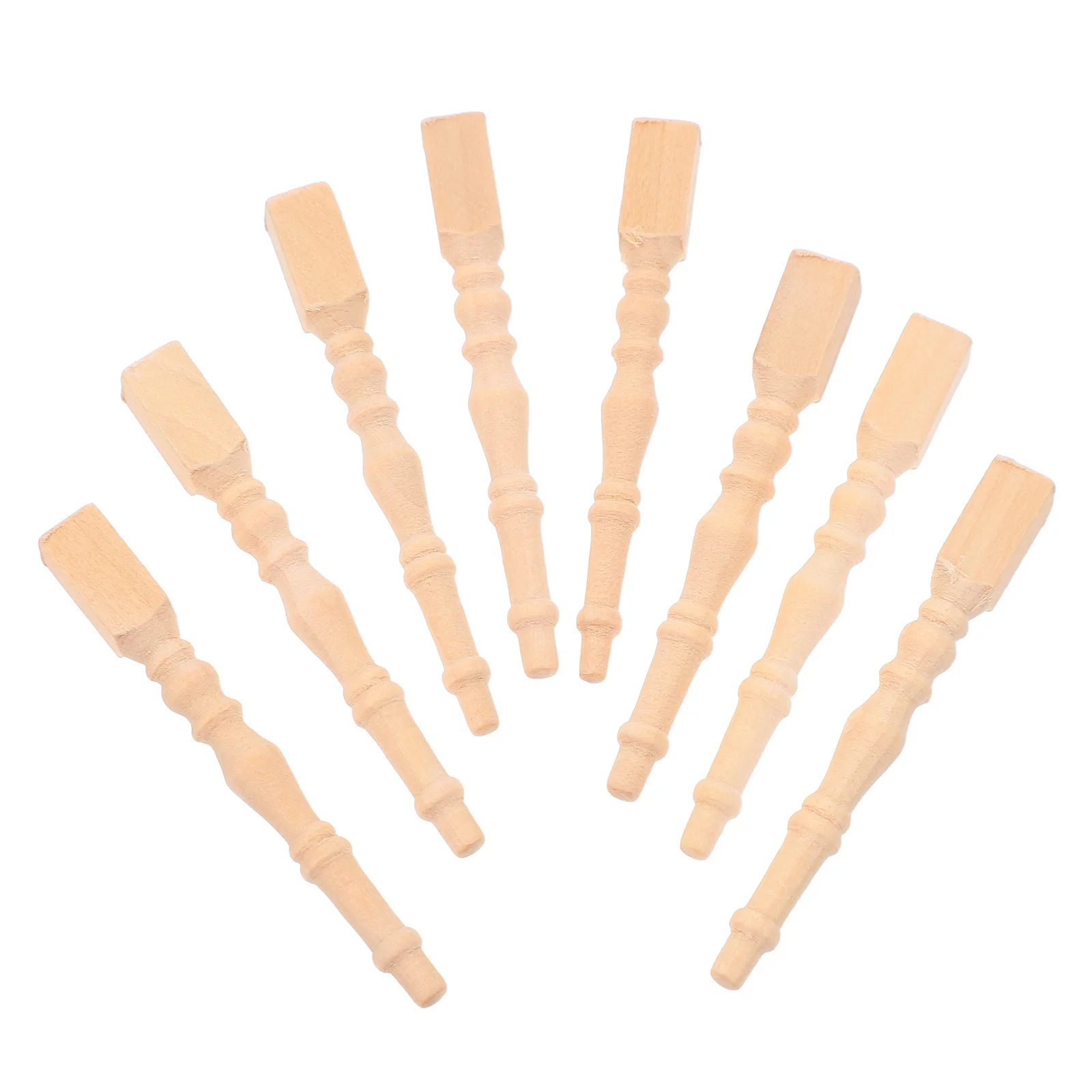 

6Pcs Miniature Table Legs Exquisite Wood Craft Small Table Bases for Micro Landscape Layout Mini Home Decoration Accessories