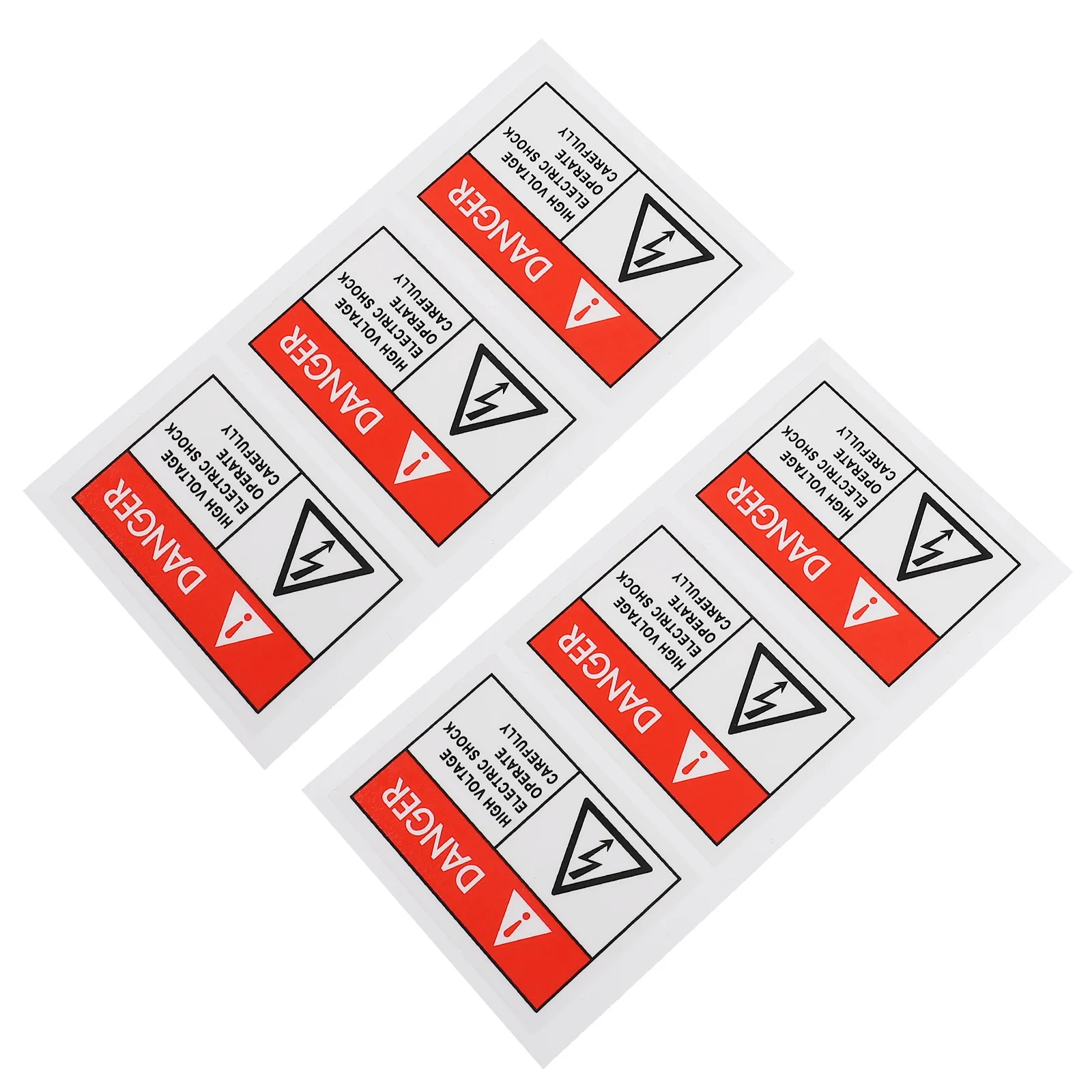 

6pcs Anti-electric Shock Labels Self-adhesive Warning Stickers Safety Signs Decals PP Synthetic Paper Traffic Equipment Markers