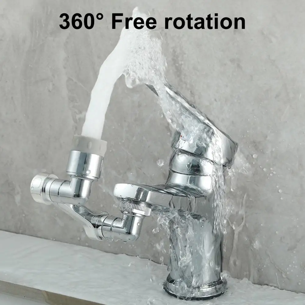 Rotating Faucet Extender Alloy Design Dual Water Mode 1080 Degree Rotating Arm Kitchen Bathroom Sink Aerator Attachment