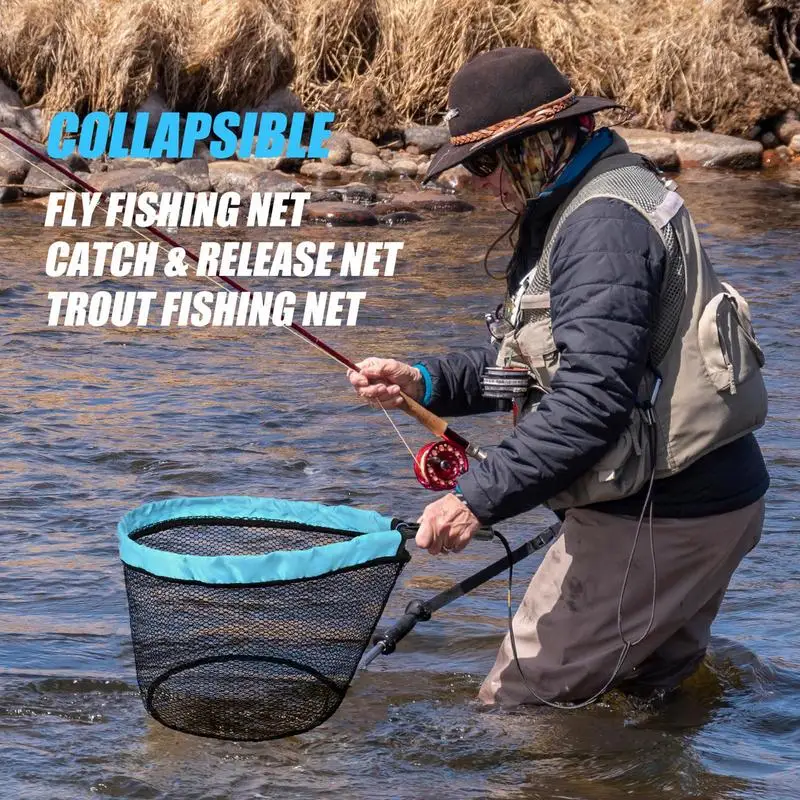 

Fishing Landing Net Foldable Landing Nets For Fishing Flexible Angling Catching Tool Heavy Duty Equipment For Shrimp Trout