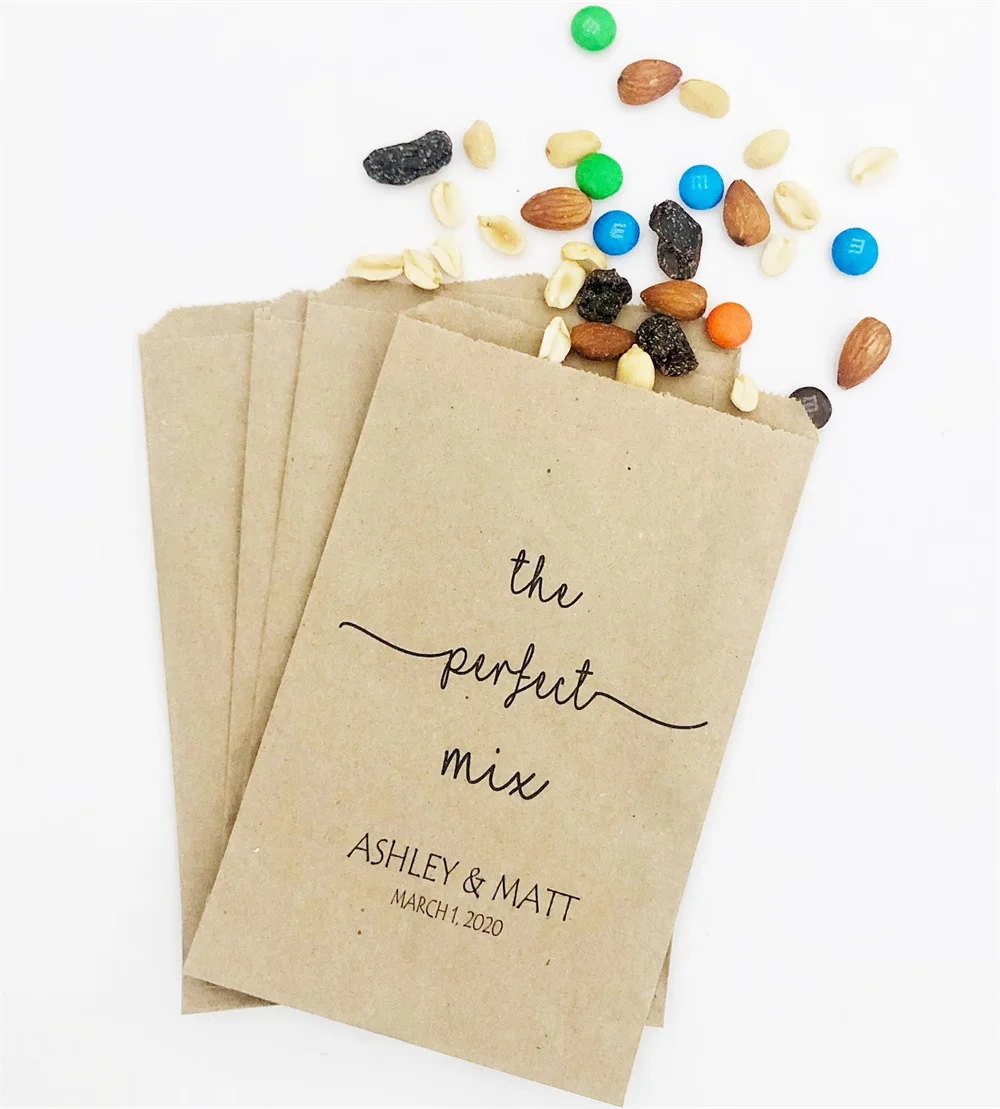 

50 Trail Mix Favor Bags, Wedding Favors, Weddding The Perfect Mix, Wedding Trail Mix, Favor Bags, Wedding Favor Bags